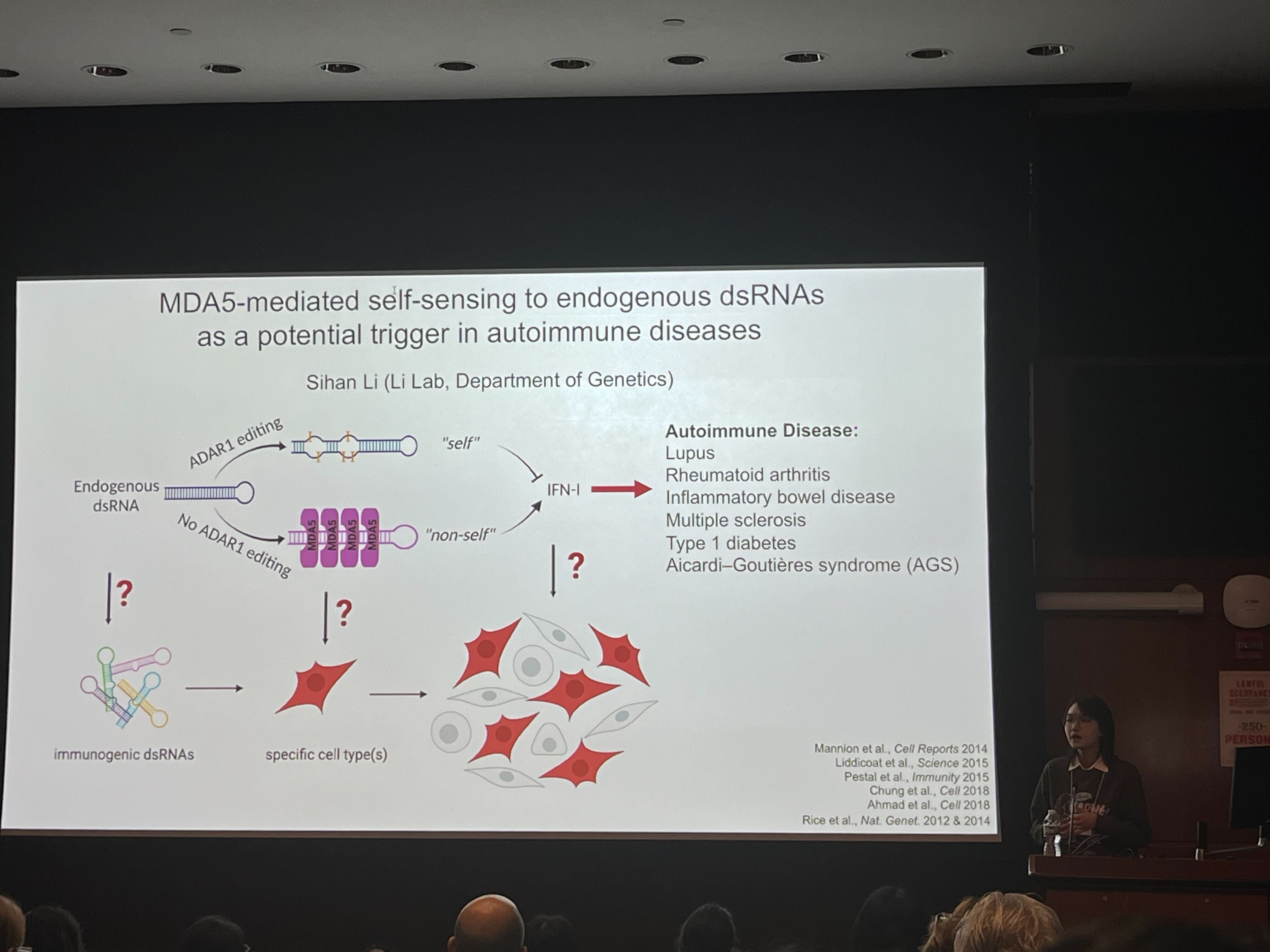 Sihan presenting her work at the RNA day @Penn